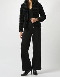 Joseph Ribkoff - Velvet Faux Fur Puffer Jacket