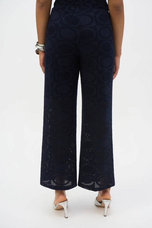 Joseph Ribkoff - Jacquard Mesh Wide Leg Pants