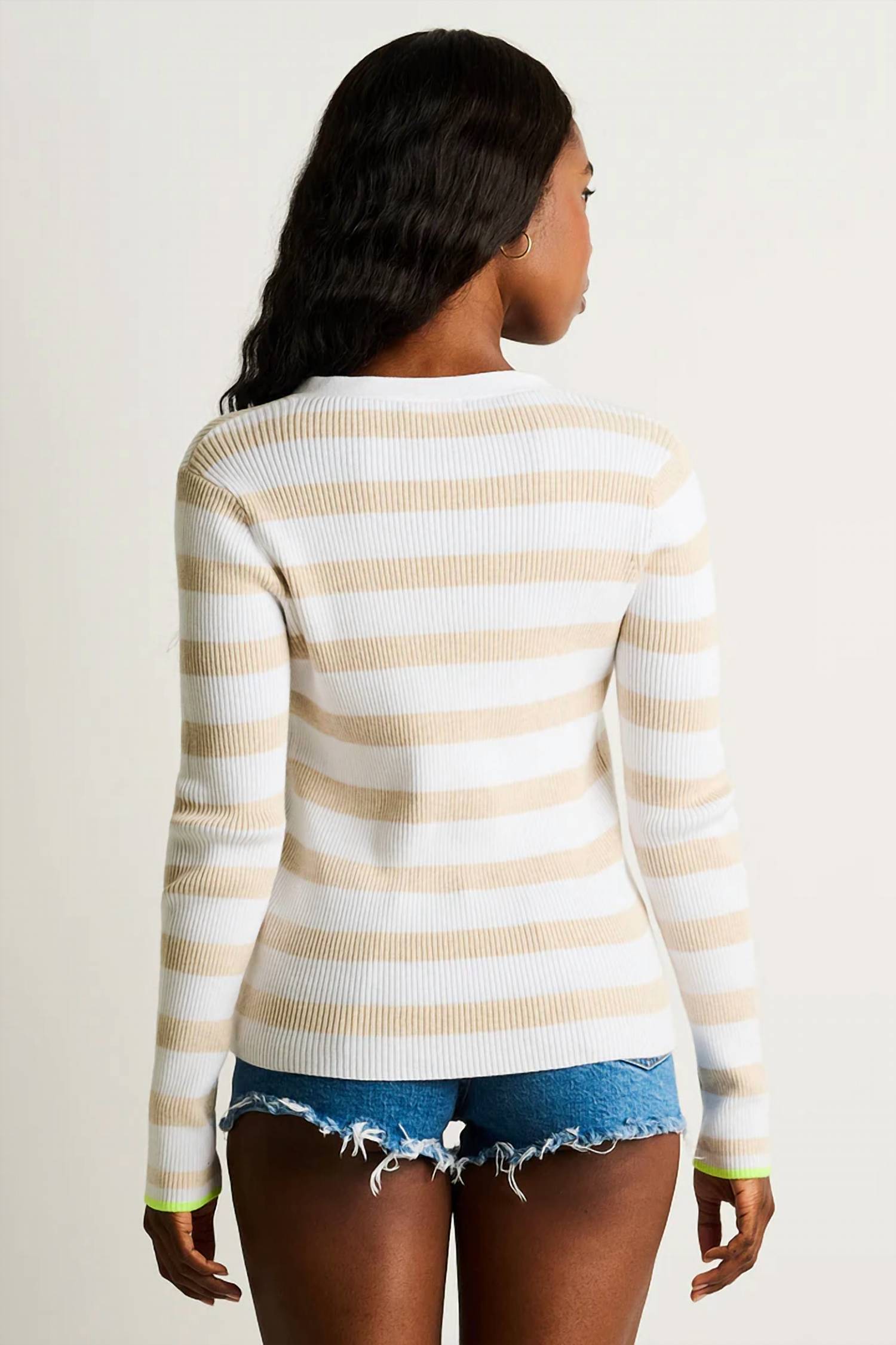 Lisa Todd - Lucky Stripe Cotton Henley Tee