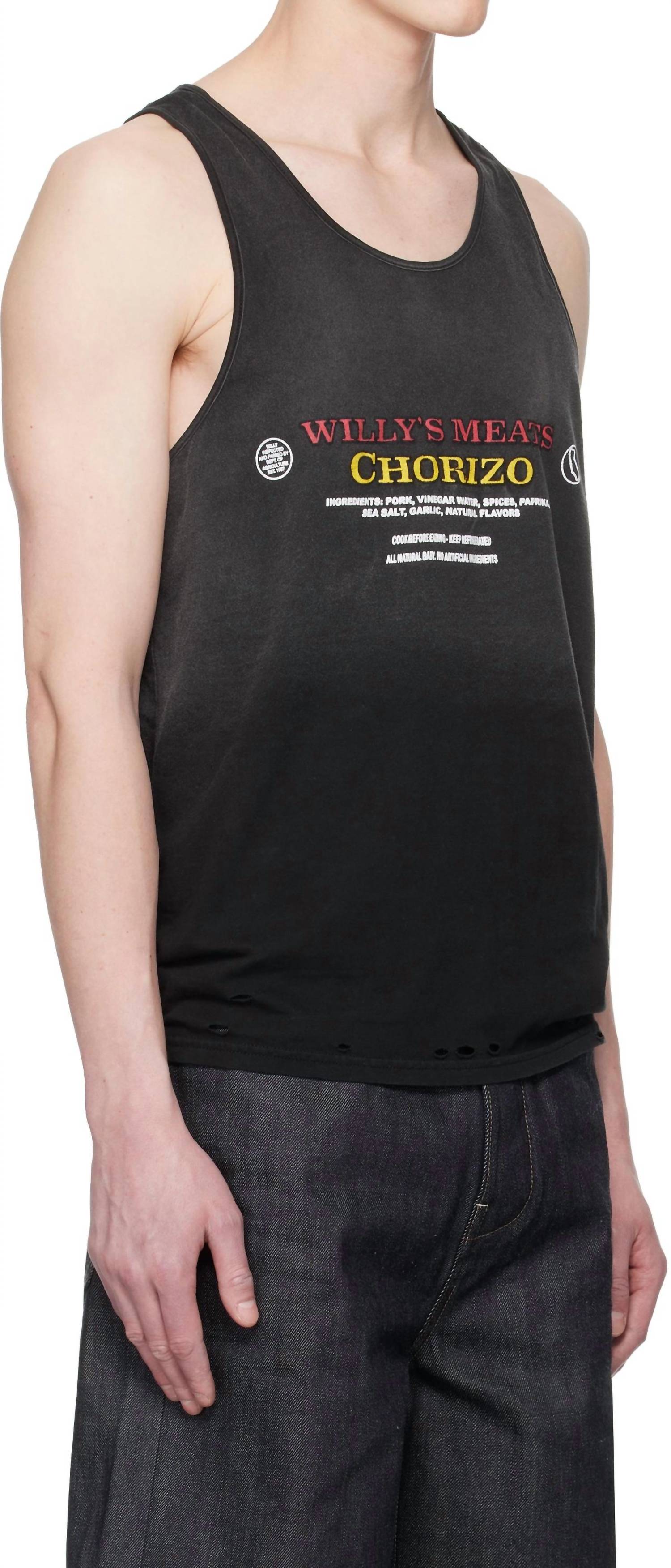 Willy Chavarria - Chorizo Destroyed Tank Top