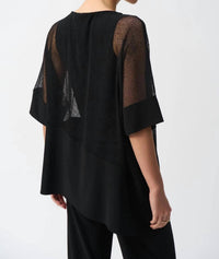 Joseph Ribkoff - Mesh And Silky Knit Cocoon Top