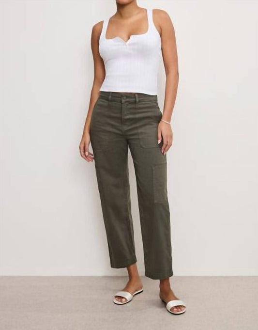 Good American - Cargo Cropped Twill Pants