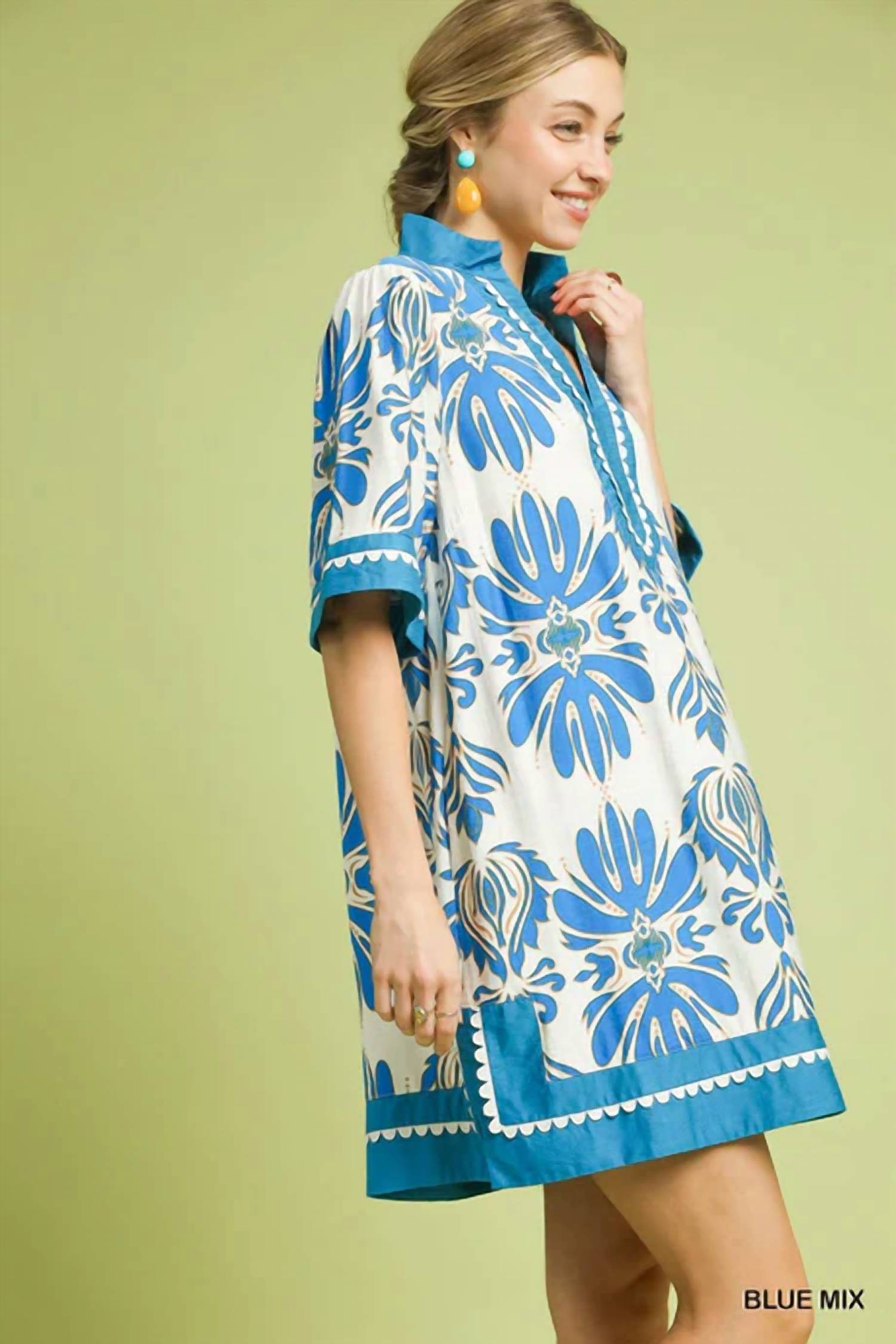 Umgee - Border Printed Dress