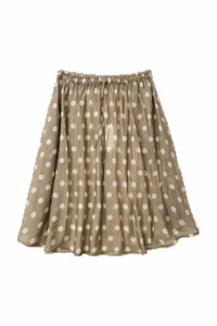 Find Me Now - Ruched Polka Dot Midi Skirt