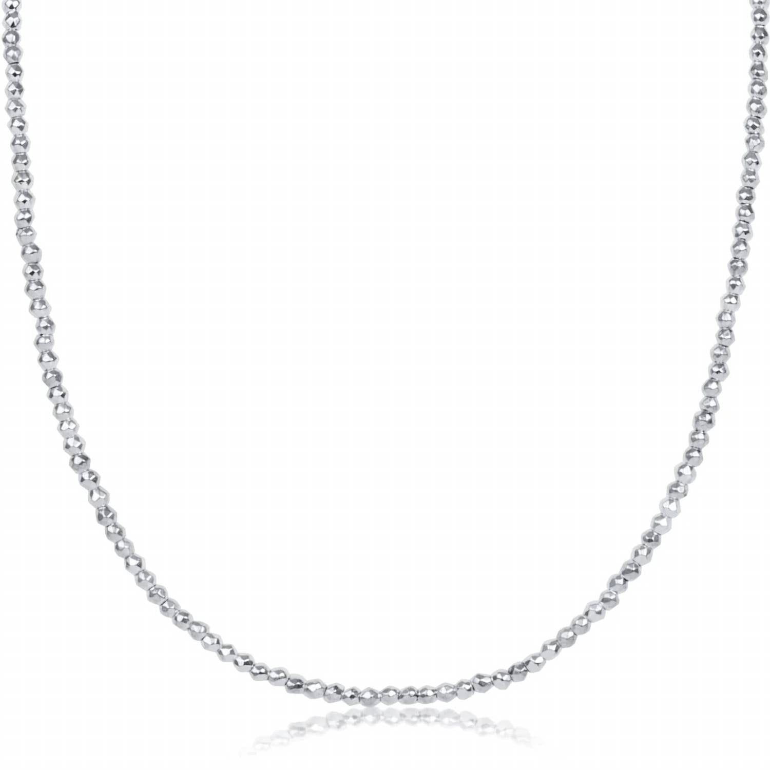 Enewton - Choker Bright Faceted Hematite 2mm Bead Necklace