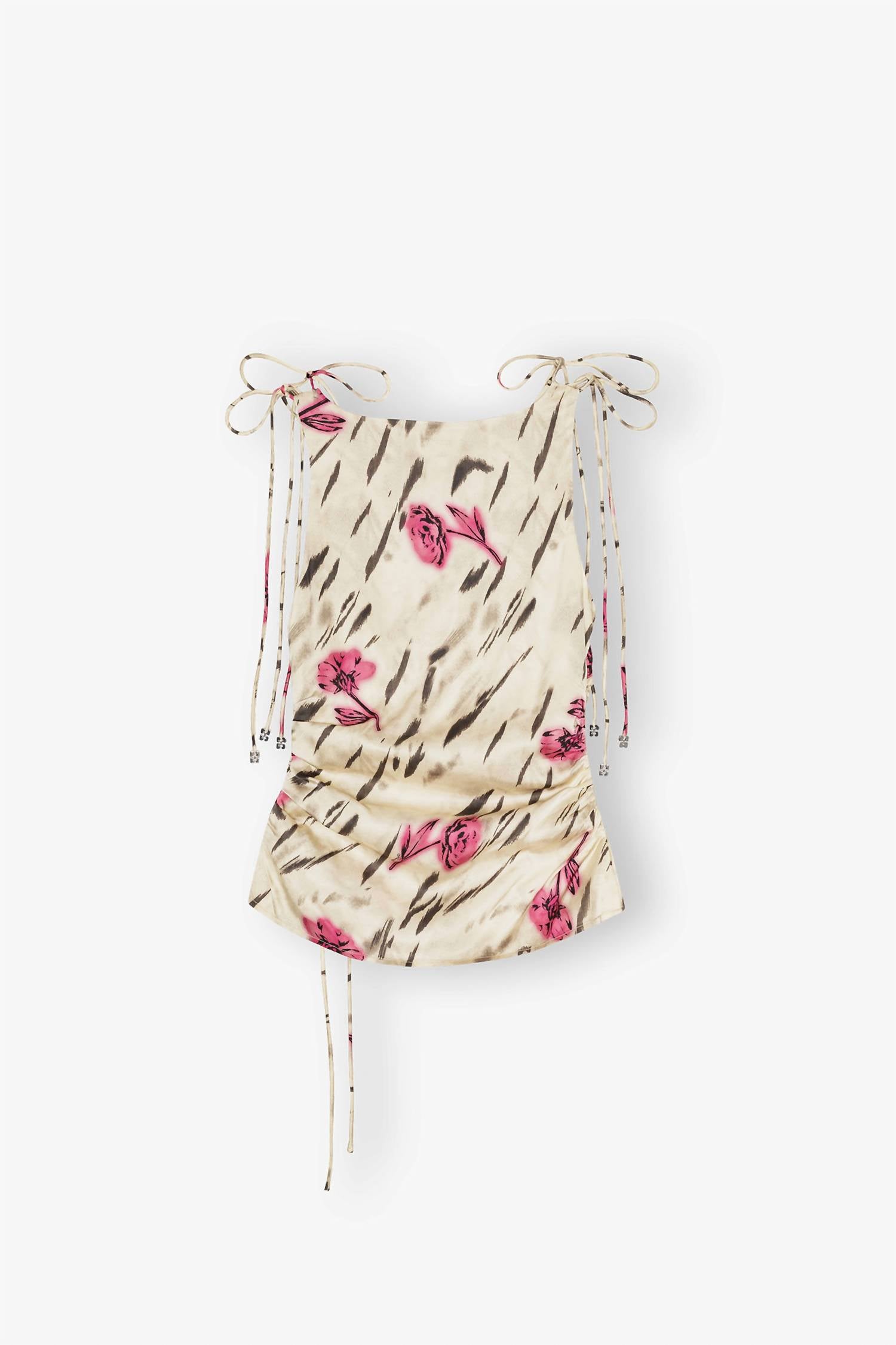 Ganni - Floral Satin Top