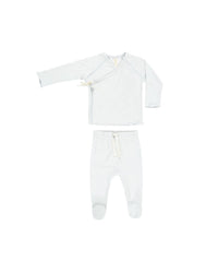Quincy Mae - Kid's Wrap Top And Footed Pant Set