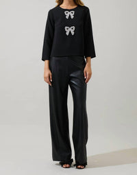 Sugarlips - Kaida Bow Lumie Long Sleeve Top