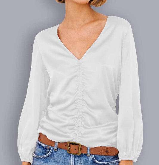 Go By Go Silk - Go Scrunch Long Sleeve Top