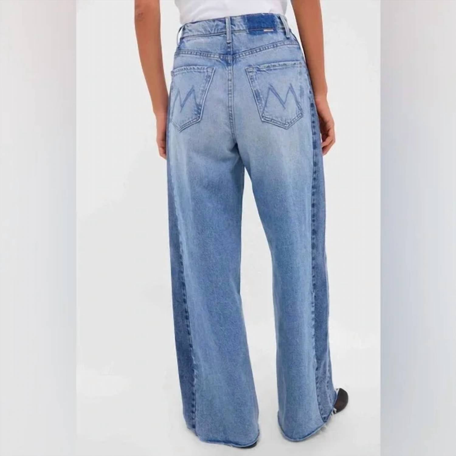 Mother - Pipe Dream Button Sneak Fray Jeans