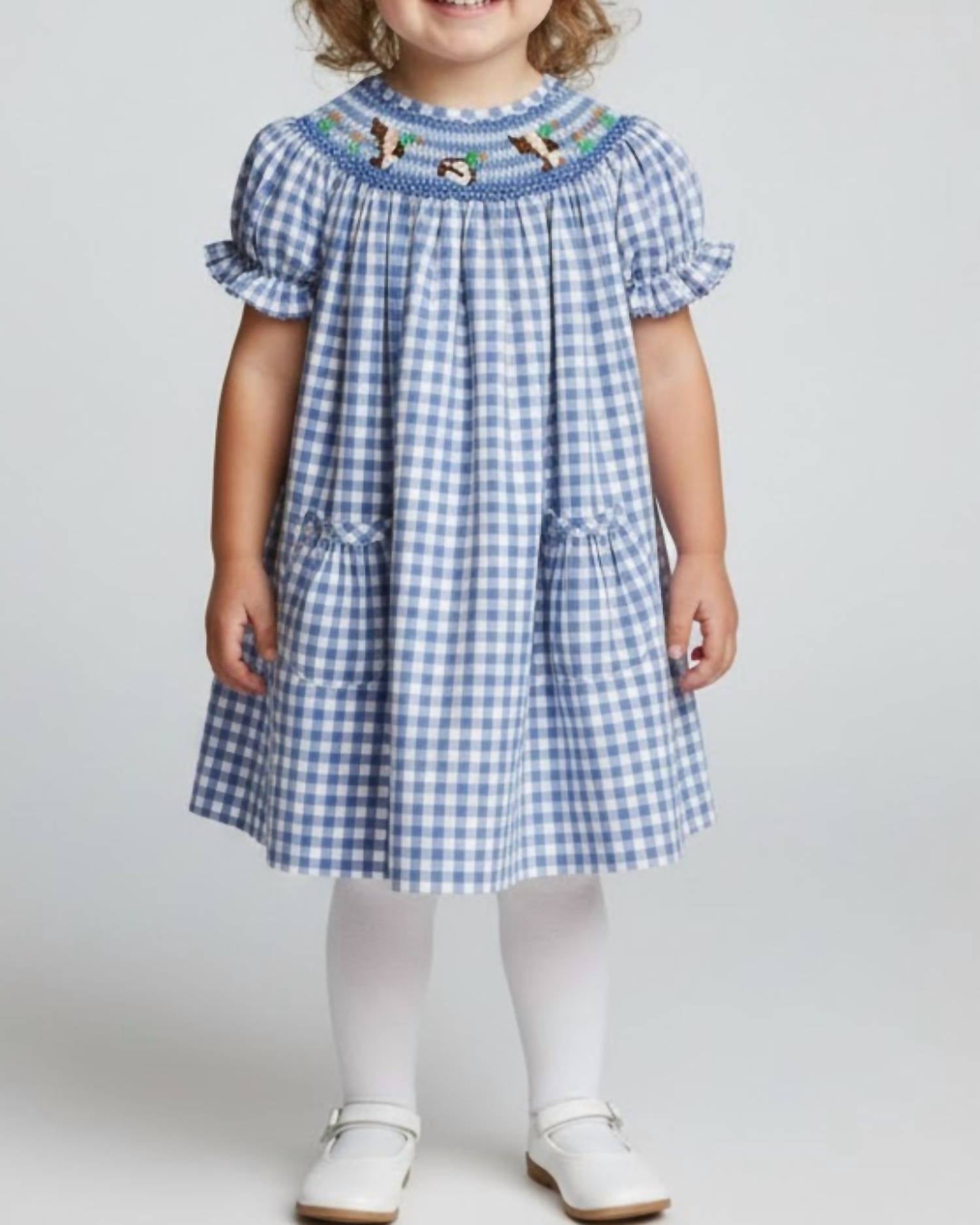Delaney - Girls' Smocked Mallard Duck Dress