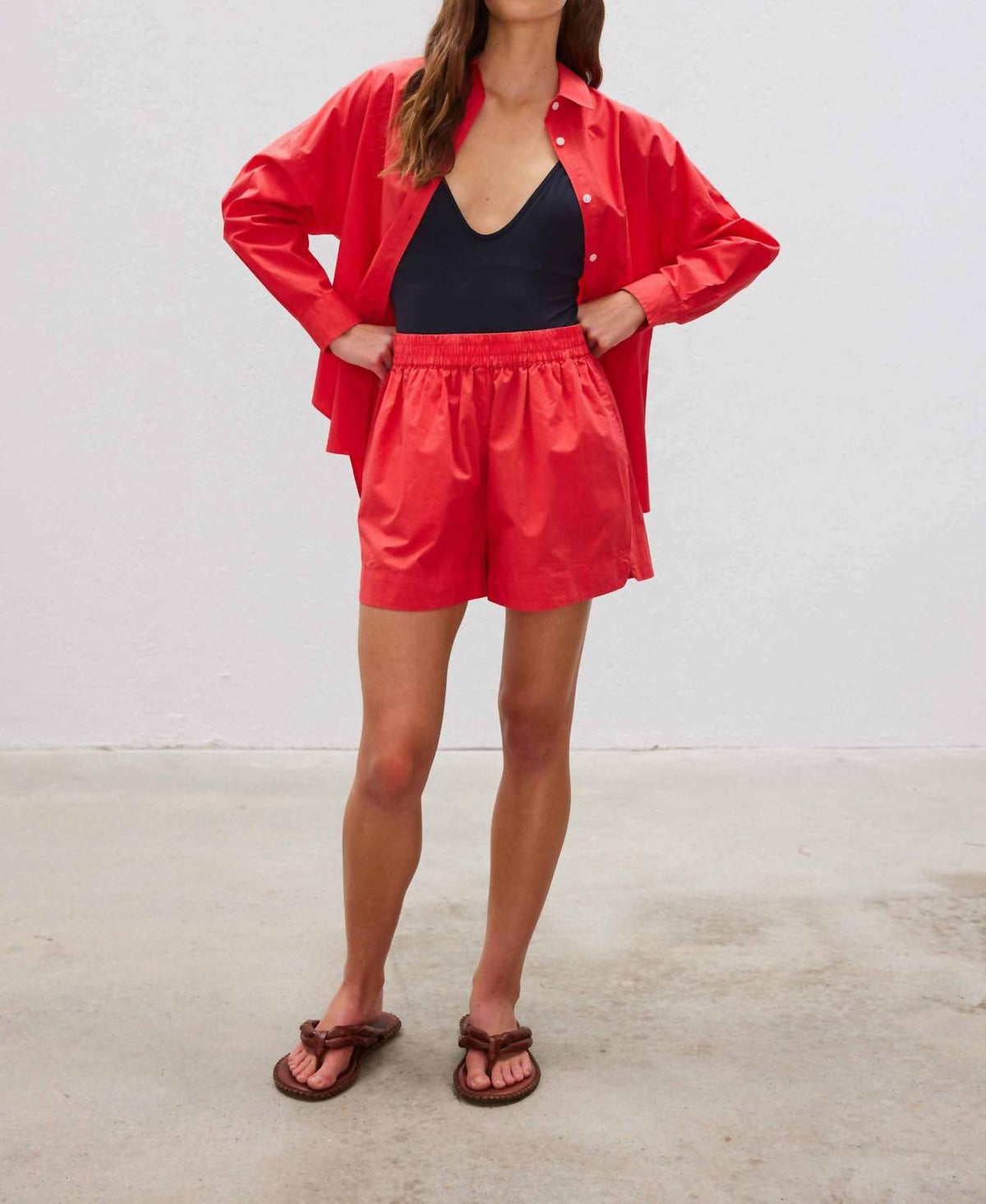 Lmnd - Chiara Striped Cotton Shorts