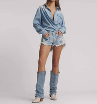 One Teaspoon - Retro Dukes Low Waist Mini Denim Shorts
