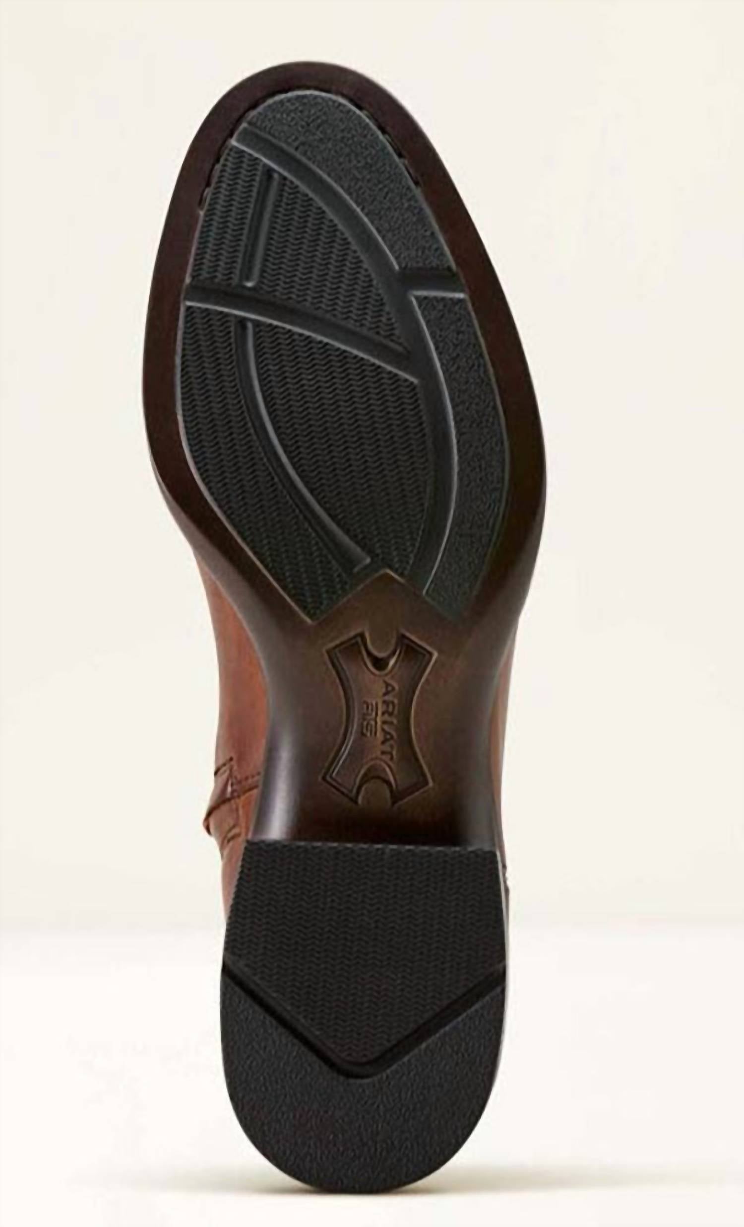ARIAT Men's Sonoro Zip Side Dress Western Boot in cinnamon - men's boots - detail view
