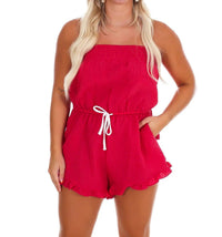 Bucketlist - Women's Summer Fling Gingham Romper