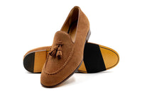 Martin Dingman - Men's Bologna Italian Suede Tassel Loafer