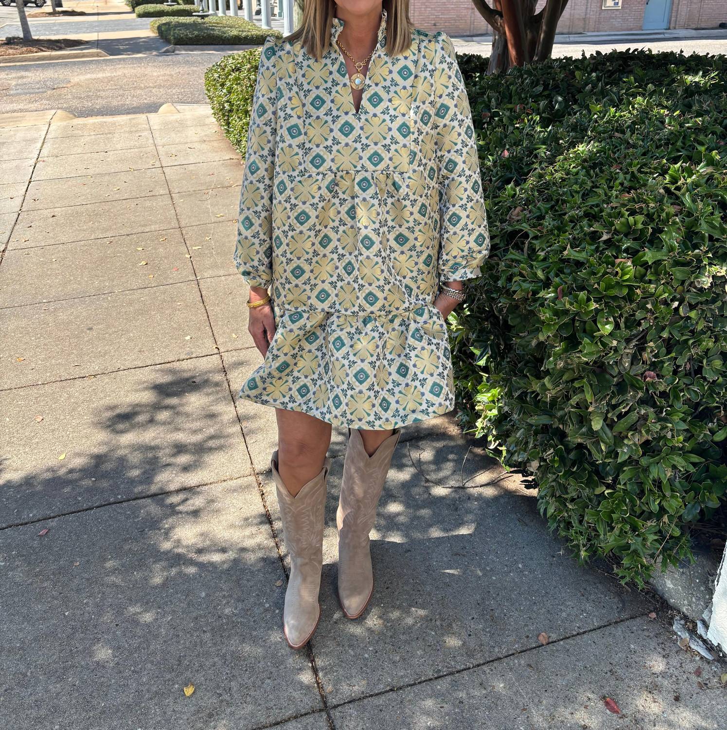 Sincerely Ours - Claire Tile Jacquard Mini Dress