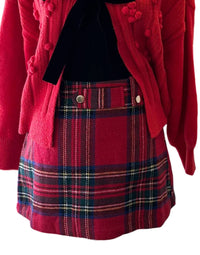 So Me Women's Plaid Holiday Skort in red - women's shorts