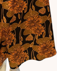 Flora Bea Women's Kasen Skirt in black chasing horizons - women's skirt - detail view