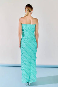 Endless Rose - Juliette Strapless Ruffled Maxi Dress