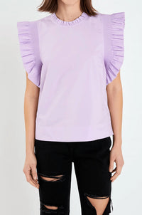 English Factory - Women's Pop It Ruffle Top