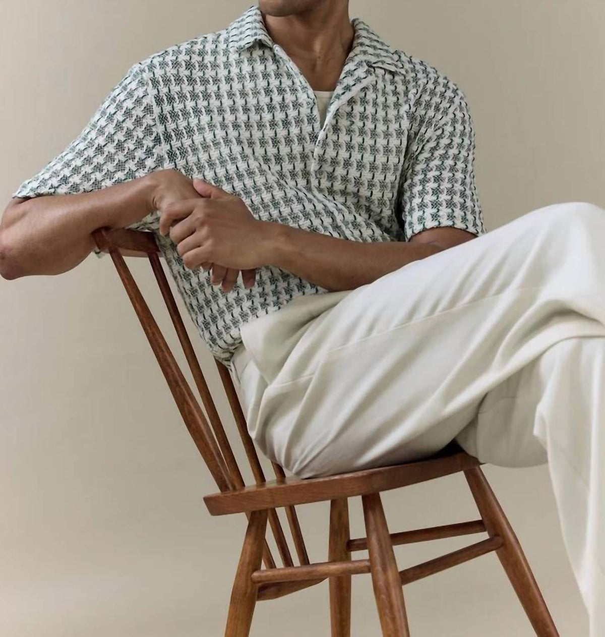 Percival - Freddie Crochet Boxy Shirt