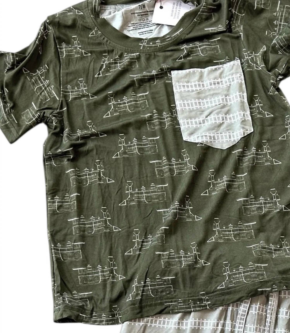 Laree + Co. - Boy's Thomas Trains Bamboo Youth T-shirt & Shorts Set