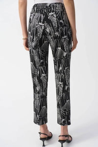 Joseph Ribkoff - Sketch Print Pull On Cropped Pants