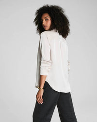 Spanx - Better Than Silk Long Sleeve Button Down Shirt