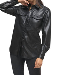 GOOD AMERICAN Utility Shirt in black - women's shirt