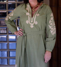 Exvoto - Jules Caftan With Embroidery Dress