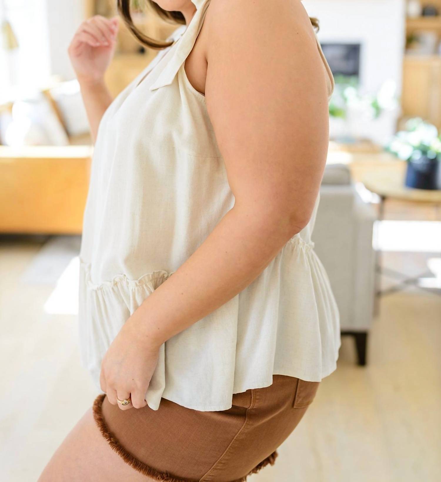 Andree By Unit - All Tied Up Peplum Tank