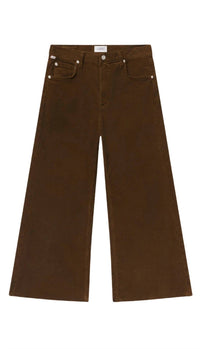 Citizens of Humanity Lyra Raw Hem Ankle Wide Leg Corduroy Pants in manuka - women's pants - view 5