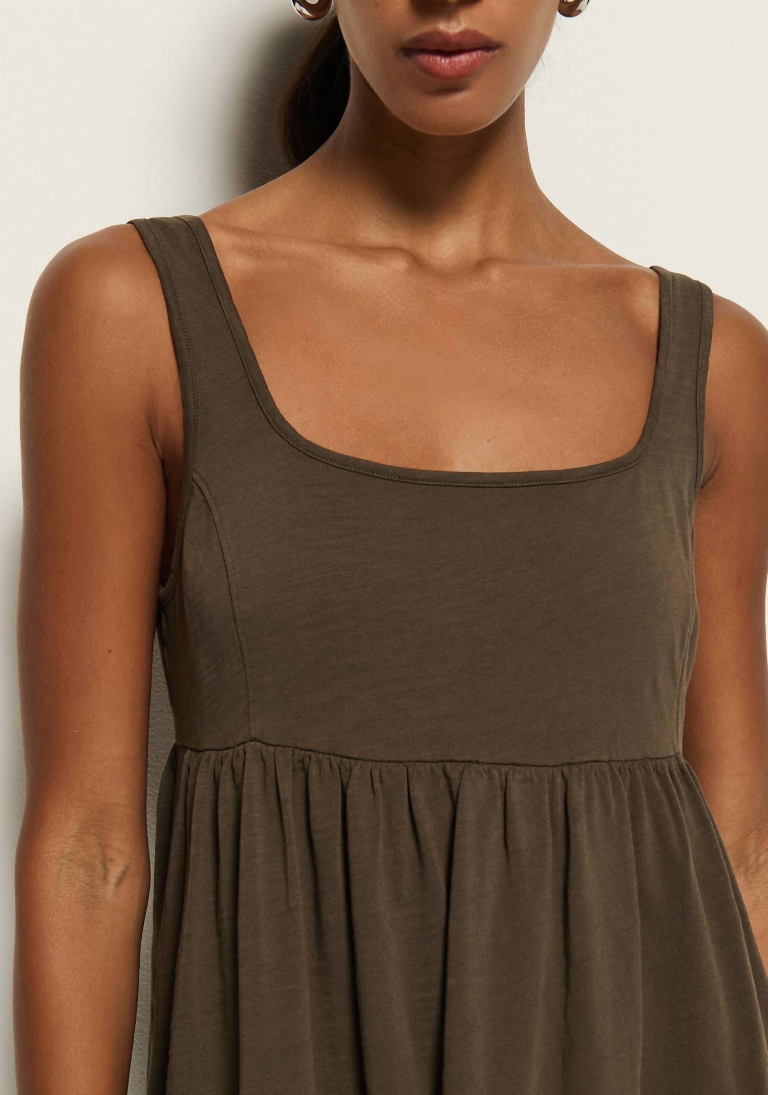 Nation LTD Kitty Baby Doll Dress in espresso - women's dress - alternate view