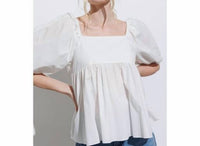 Baby Doll Back Tie Blouse