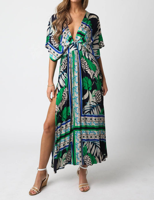 Olivaceous - Sondra Floral Maxi Dress