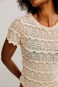 Free People - Angelina Lace Tee