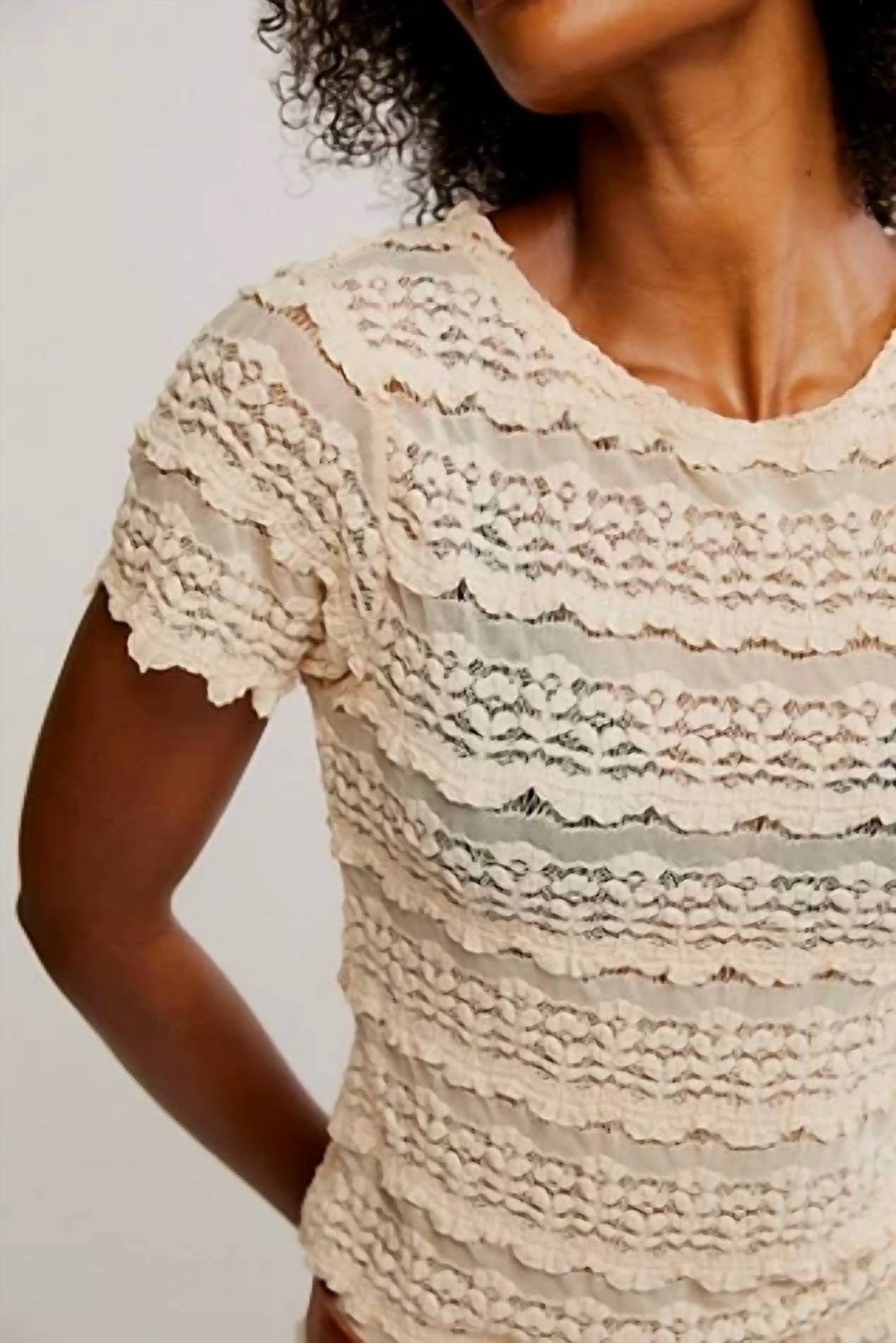 Free People - Angelina Lace Tee