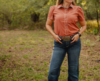 Howdy Hanny - Mesa Sunset Button Front Blouse
