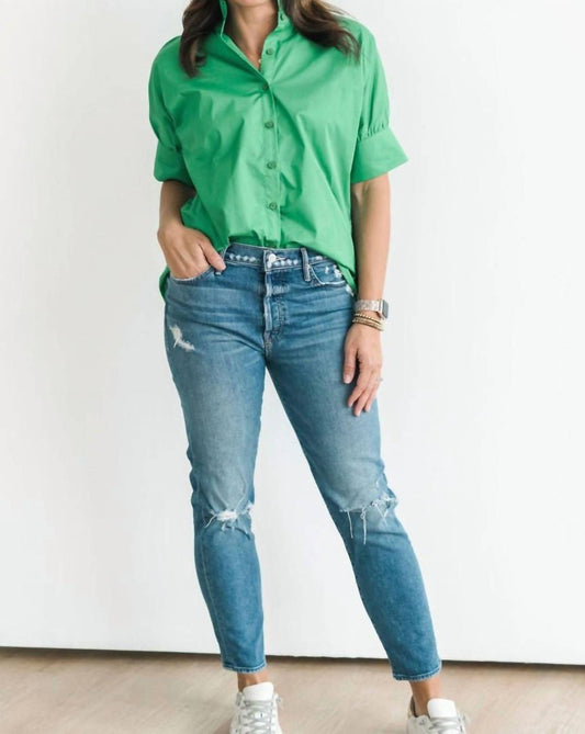 Heidi Houston - Short Sleeve Ruffle Shirt