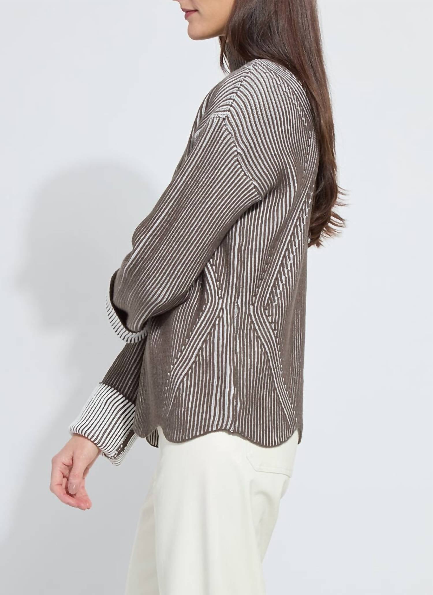 Lysse - Hyacinth Cozy Rib Scallop Edge Pullover