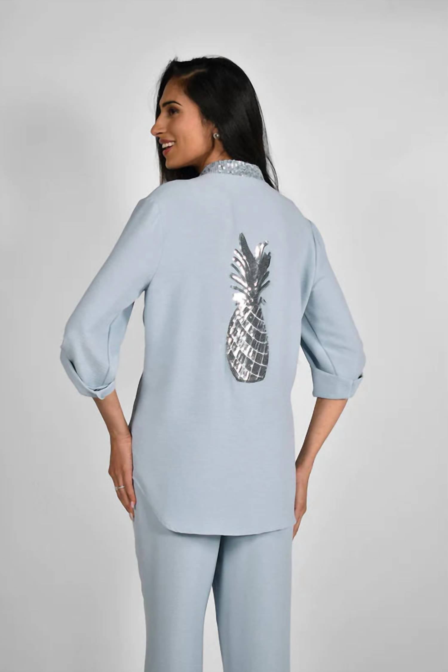 Frank Lyman - Polina Pineapple Woven Top