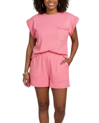 She + Sky - Braided Knit Romper