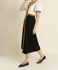 Aureum - Colorblock Midi Dress