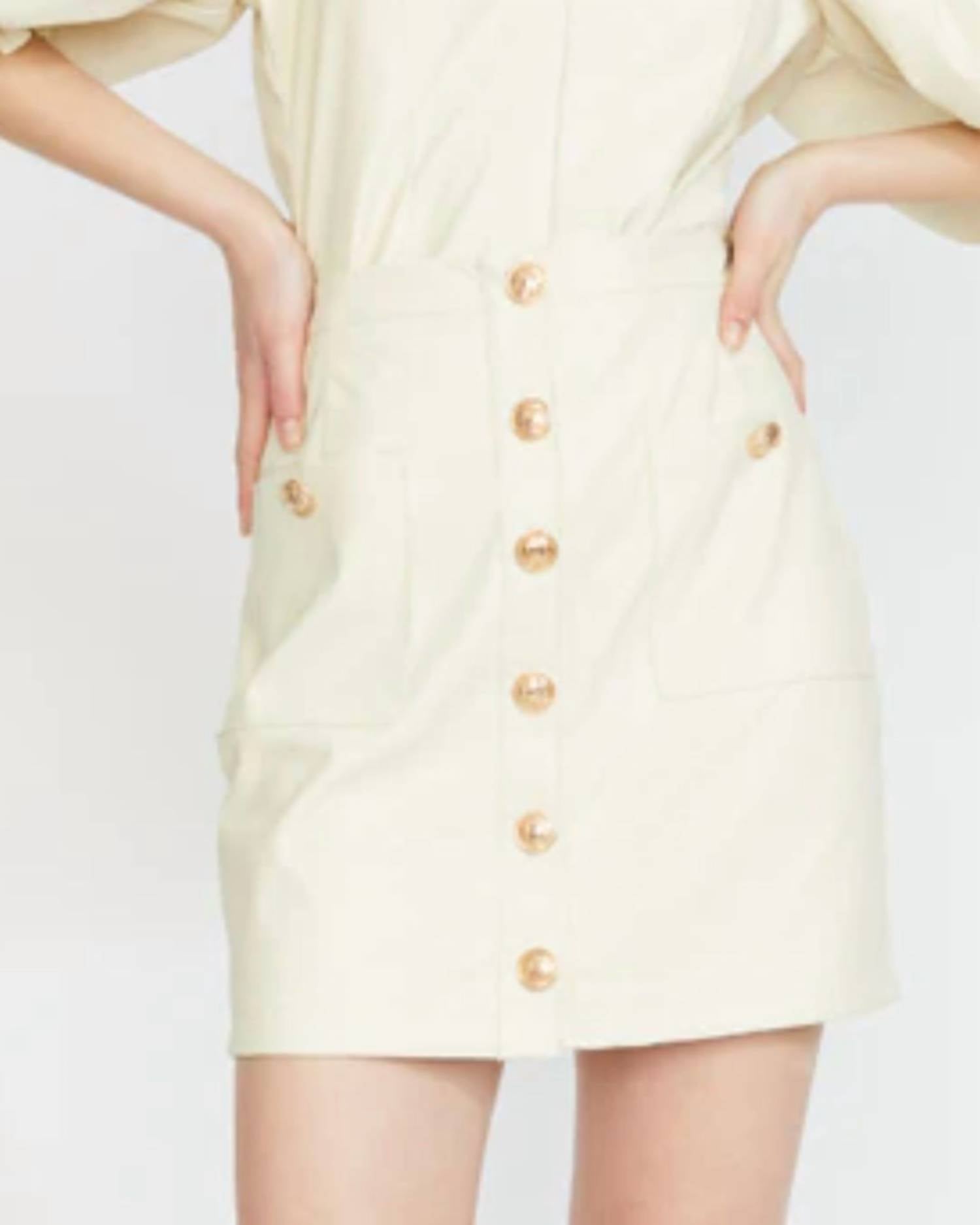 Stellah - Button Front Mini Skirt