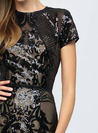 Madison James - Sequin Placement Print Gown