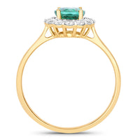 Diana M Jewels Women's Oval Natural Zambian Emerald Fashion Ring (1.62 Ct) - Classic in 14k yellow gold - women's jewelry - detail view