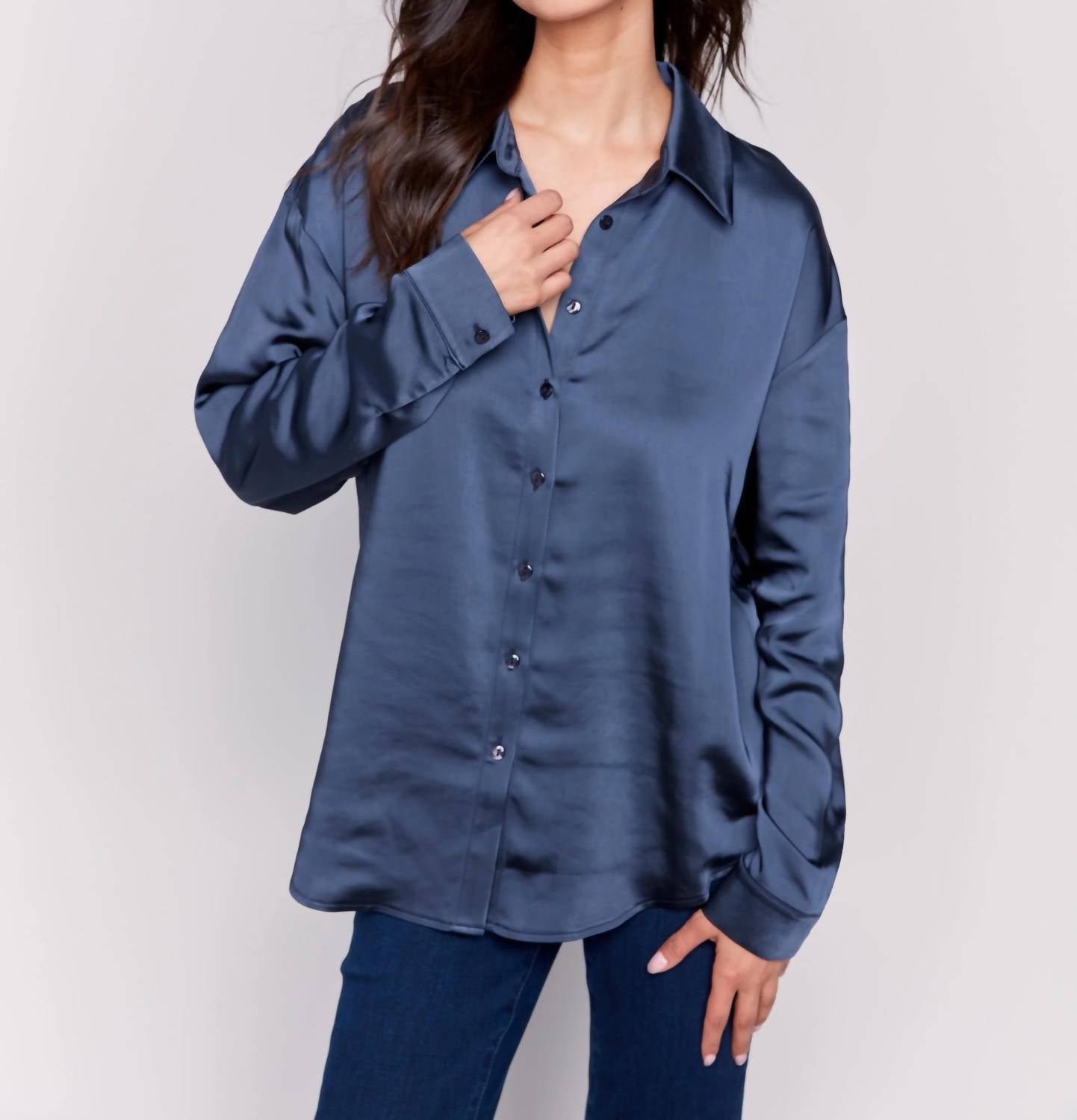 Charlie B - Solid Satin Shirt