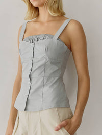All : Row - Poplin Bustier Square Neck Top