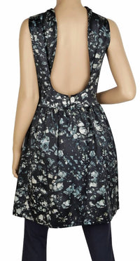 Badgley Mischka - Women's Floral Open Back Skirted Sleeveless Dress